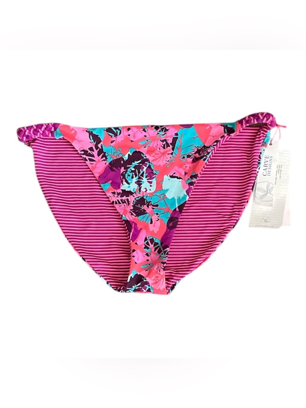 Carve Designs NWT “Andi” reversible hibiscus tides floral bikini bottom